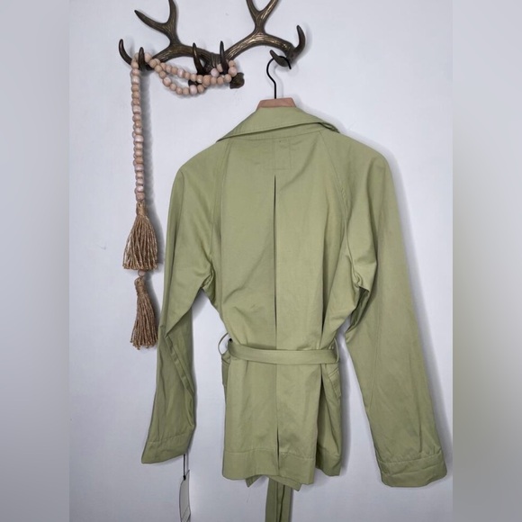 bagatelle Trench Coat • Green Sage Wrap Jacket • Size L • NWT - Picture 3 of 10